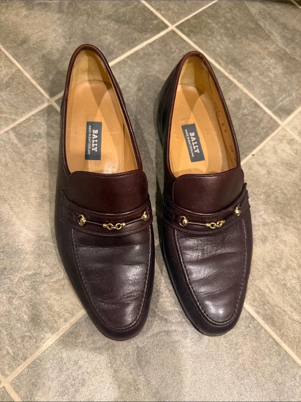 Vintage Bally Unisex Leather Loafers Business Shoes  authentic Luxury designer